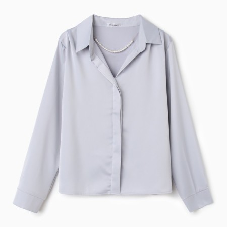 Female blouse, gray color, one size (42-46)-1