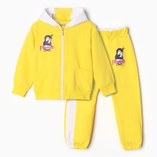 Kit for a girl (sweatshirt, trousers), yellow color, height 98 cm