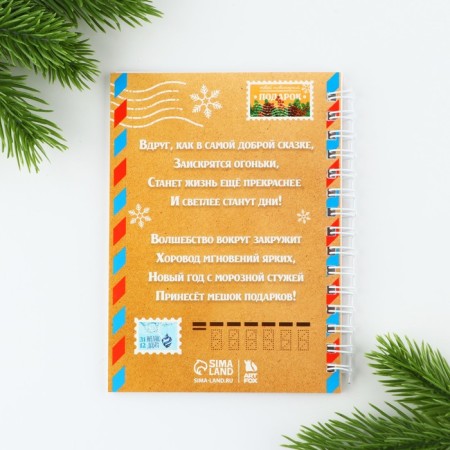 Gift New Year's set “Happy New Year!”, Hand, notebook A6, 40 liters-4