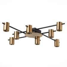 Ceiling lamp ST LUCE. SL1207.402.08. Veroli. 8x7 W, GU10, 85x85x11 cm, black color