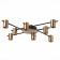 Ceiling lamp ST LUCE. SL1207.402.08. Veroli. 8x7 W, GU10, 85x85x11 cm, black color