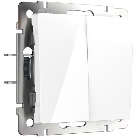 Two-clavy switch WL01-SW-2G, white color-1