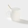 Ceramic mug with a lid and a spoon "Kitty", 350 ml, white color