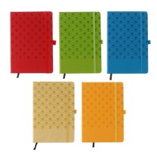 Diary Leduced A6, 100 sheets in a cage, elastic band, leatherette cover, mix