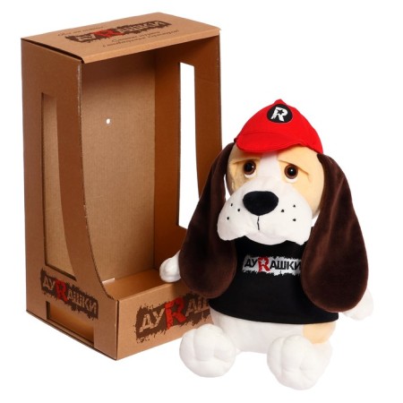 Soft toy "Basset Hound in a baseball cap", 23 cm-3