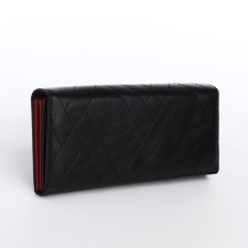 Women's wallet on a magnet, black color