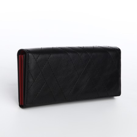 Women's wallet on a magnet, black color