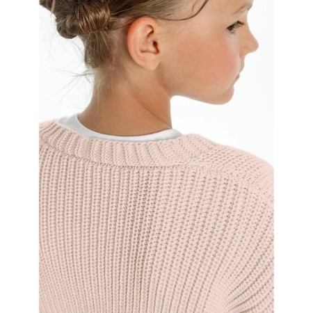 Cardigan for girls, height 140 cm, white-pink color-8