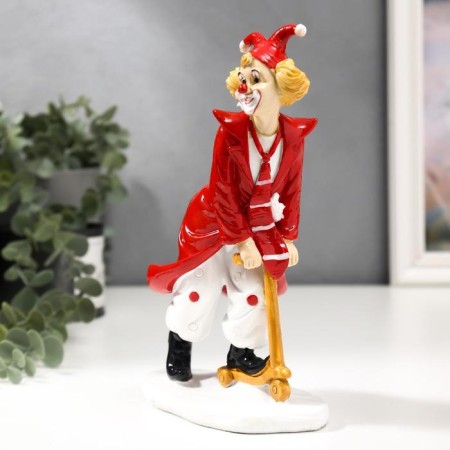 Souvenir Polystone "Clown on Scooter" 20.5x8.5x14 cm-1