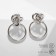 Earrings Metal "rebirth" woven rings, color silver
