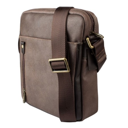 Male bag with lightning, brown color-1