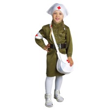 A nurse's costume: dress, belt, scarf, bandage, bag, rr 28, height 116 cm
