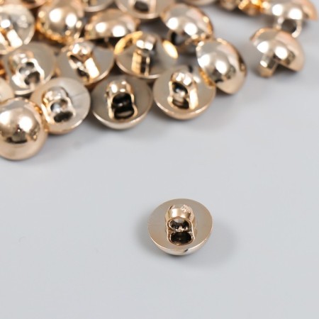 Buttons plastic for creativity on the leg "Golden Hemisphere" set of 30 pcs 1.2x1.2 cm-1