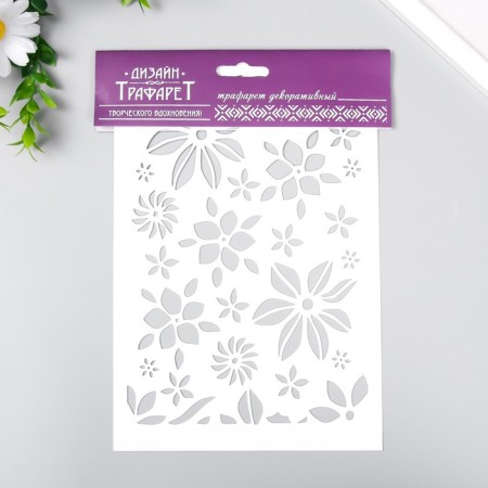 Stencil "flowers" 24x16 cm-2