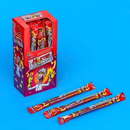 Chewing gum "Mr. Extension cord" with the taste of strawberries, 18 g