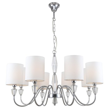 Suspended chandelier Estetio 8xe14 40W, size 80x80x70-106 cm, chromium color