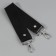 Handle for a bag, with carbines, 35 ± 1 cm × 3.5 cm, black/silver color