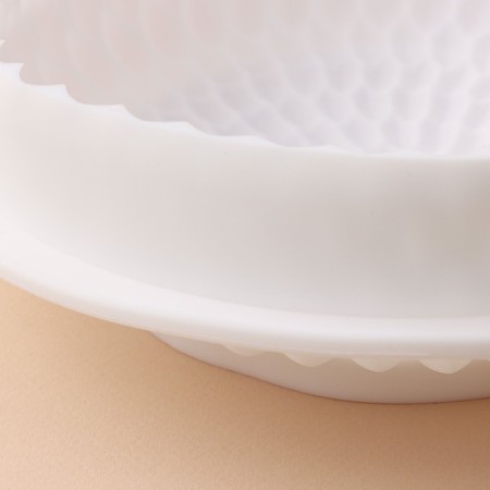 Form for mousse desserts and baking konfinetta "Bronte", silicone, 23 × 7.5 cm, white color-3