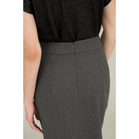 Women's skirt, size 44, gray color-3