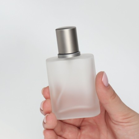 Glass bottle for perfume, with a spray, 30 ml, silver color-14