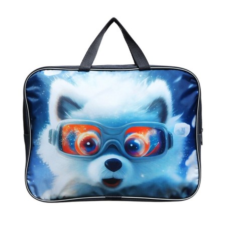 Folder with handles Textile A4, 350 x 270 x 70 mm, calligrata "Fluffy friend of the dog"-2