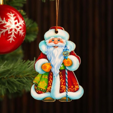 Toy on the Christmas tree "Character" Santa Claus, 9.5x7cm