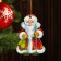 Toy on the Christmas tree "Character" Santa Claus, 9.5x7cm