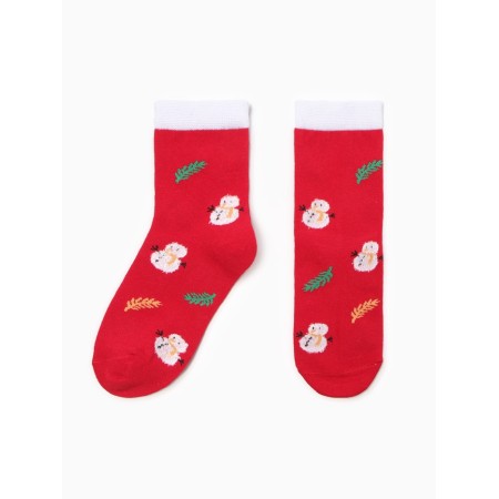 Children's socks "New Year's assorted" NDng3510-12, color mix, river 18-6