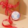 A satin ribbon "Snow Waltz", red, 2 cm × 5 m