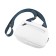 Female bag, artificial leather, white/blue 21x7x14 cm