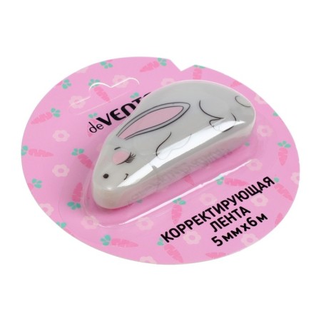 Correcting tape 5 mm x 6 m, Devente Rabbit, Gray-1