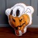 Soft toy "skull" in a pumpkin, white color