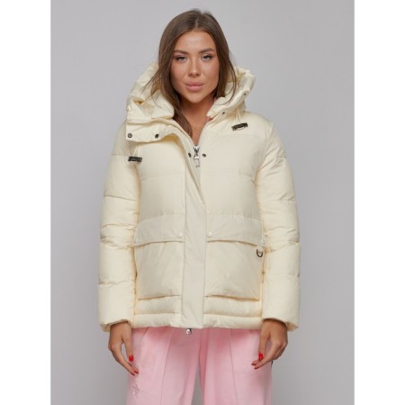 Winter jacket, size 42, light yellow color-7