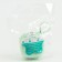 Container for a children's dummy, turquoise color