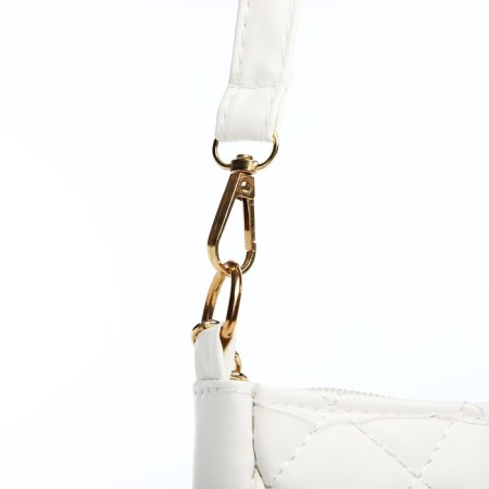 Bag Baget with a zipper, white color-5