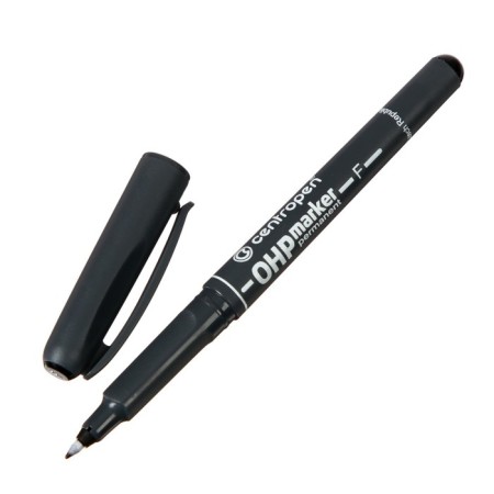 Marker for OHP permanent 1.2 mm, line 0.6 mm, centropen 2636F, black color-5