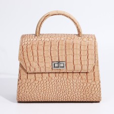 Women's bag Textura, messenger, medium size, beige color