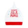Hat with node children's bossa nova "Favorite Santa Claus", height 62 cm, white color