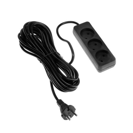 Excumber Uniel Standart, 3 sockets, 7 m, 10 a, 2500 watts, without salary, black-2
