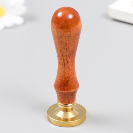 Printing for wax with a wooden handle "Carousel" 3x3 cm-2