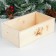 Kashpo wooden 24.5 × 14 × 8 cm "New Year's. Deer in the snow"
