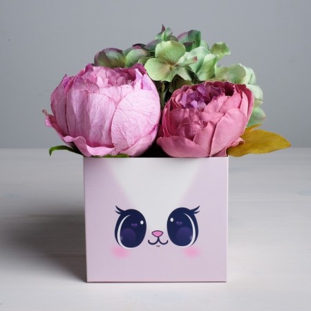 Box for flowers with the topper "Cat", 11 x 12 x 10 cm-2
