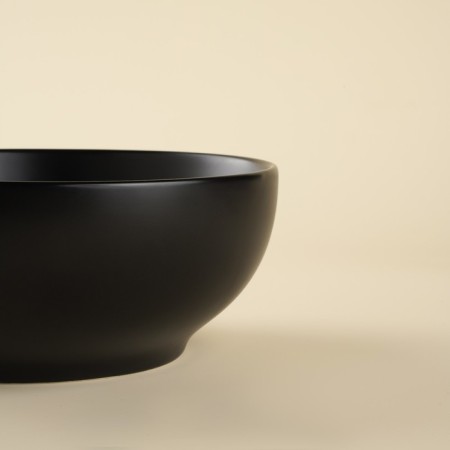 Набор мисок фарфоровых SL Home «Дарк», 1,2 л, d=18,5 см, цвет чёрный-3