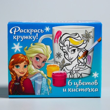 Set, mug for coloring, 250 ml "Fairy Tale near", cold heart-3