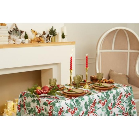 The tablecloth of the New Year's share "SHRISTMAS BERIES" 145*220 +/- 2 cm, 100% p/e-3