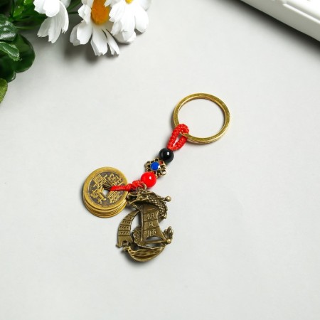 Trick Metal NECK "Dragon on the ship" 5 coins h = 8 cm-1