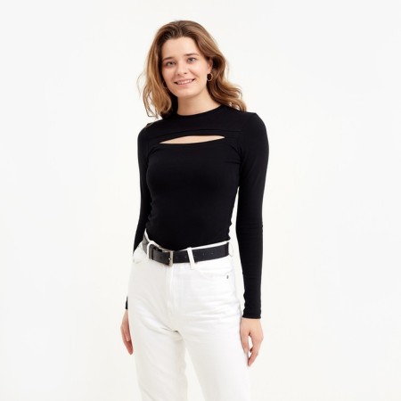 Women's longliva Minaku: Basic Line Black Color, Rr. 44-1