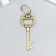 Metal keychain "Key with lush leaves" mix 8x3 cm