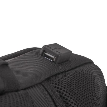 A backpack, a lightning department, with USB, mount on a suitcase, black color-4