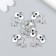 Decor for creativity metal, enamel, rhinestones "point owl" silver, white 1.4x2.1 cm
